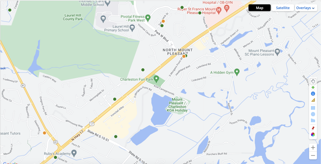 Mount Pleasant map