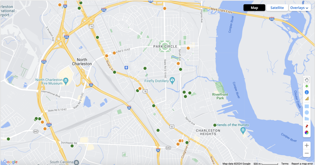 North Charleston map
