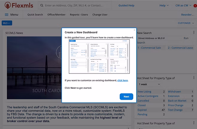 Creating new dashboard